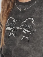 Dámská krátká oversize mikina s motivem graphite Dstreet model 21988083 - FashionStreet
