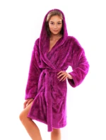 Dámsky župan Lilly extra s kapucňou 3/4 3320 jedna veľkosť fuchsiová - Vestis