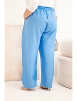 Dámske Plus veľkosť bavlnené nohavice s elastickým pásom Denim Dámske Plus veľkosť bavlnené nohavice s elastickým pásom Denim