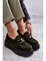 Modne Zamszowe Półbuty Na Platformie Khaki Lemar Marsol Modne Zamszowe Półbuty Na Platformie Khaki Lemar Marsol