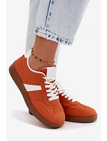 Dámské tenisky z imitace semiše oranžové Calira