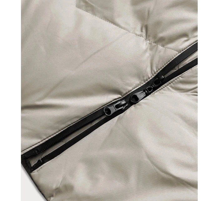 Ľahká dámska zimná bunda (5m735-62) béžová - Goodlooking