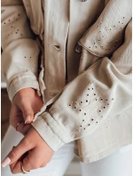 Dámská přechodná bunda v jedné velikosti v  cappuccino Dstreet model 21986538 - FashionStreet