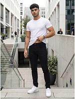 Pánske džínsy slim fit čierne FashionStreet UX4494 Pánske džínsy slim fit čierne FashionStreet UX4494