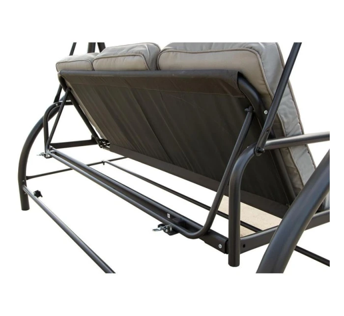 ZÁHRADNÁ A BALKÓNOVÁ HOJDAČKA NINA 3-MIESTNA SIVÁ