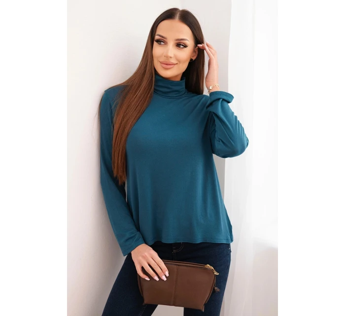 Dámska viskózna blúzka s vysokým golierom a dlhými rukávmi Marine Dámska viskózna blúzka s vysokým golierom a dlhými rukávmi Marine