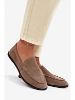 Dámské mokasíny z přírodního semiše Big Star TT274207 Béžové Dámské mokasíny z přírodního semiše Big Star TT274207 Béžové