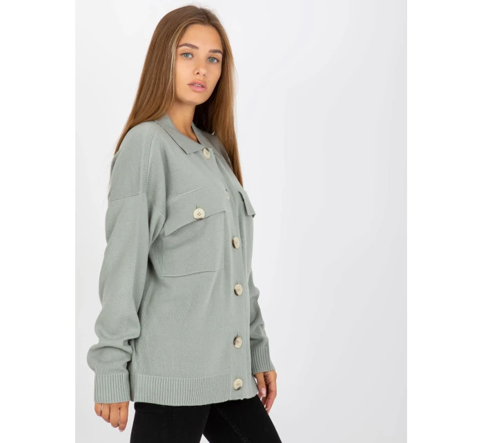 Dámsky sveter D90039W90818A3 svetlo zelený