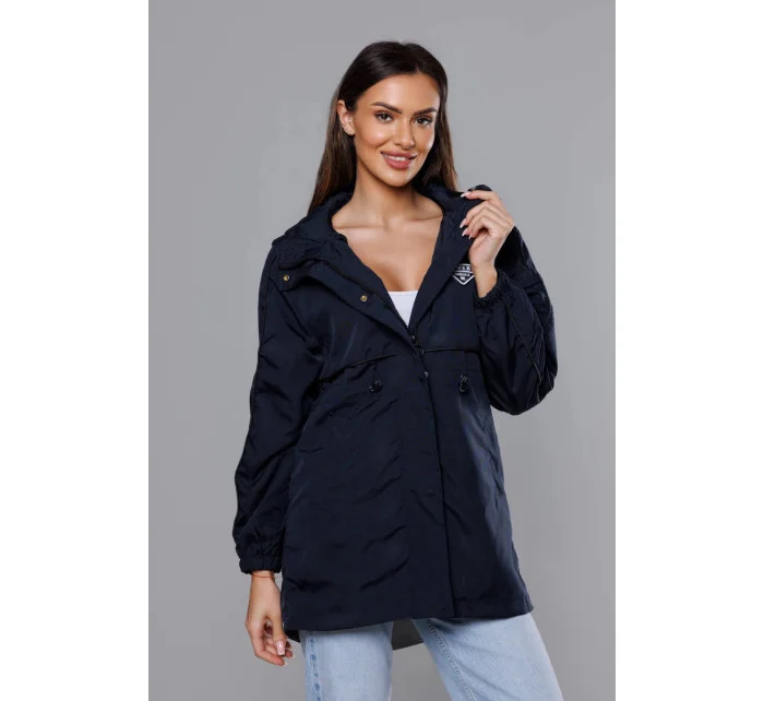 Tmavě modrá tenká dámská bunda s podšívkou model 18019142 - S'WEST