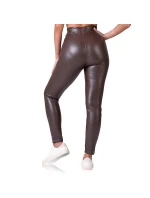 Dámske kožené legíny RELAX & GO LEATHEROPTIC LEGGINGS - BELLINDA - tmavohnedé
