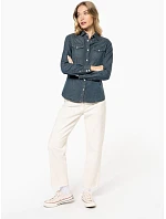 K Denim halenka s dlouhým rukávem 20.K blue model 22509896 - Kariban K Denim halenka s dlouhým rukávem 20.K blue model 22509896 - Kariban