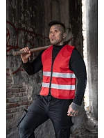 – Bezpečnostní vesta se zipem red model 22503530 - Korntex