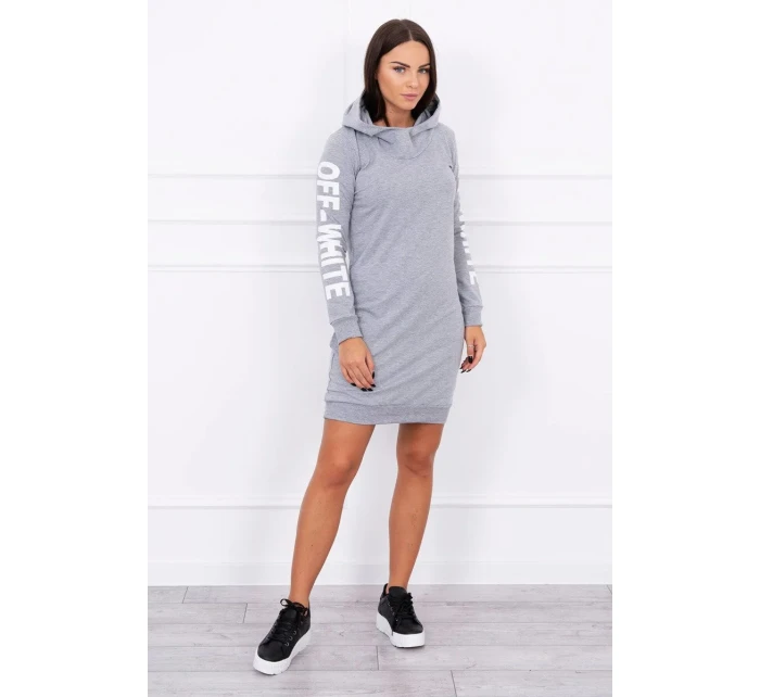 Šaty Off White grey model 18742187 - K-Fashion Šaty Off White grey model 18742187 - K-Fashion