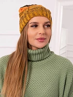 Fleecová čiapka Dolores K303 horčicová+oranžová+zelená