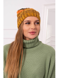 Fleecová čiapka Dolores K303 horčicová+oranžová+zelená