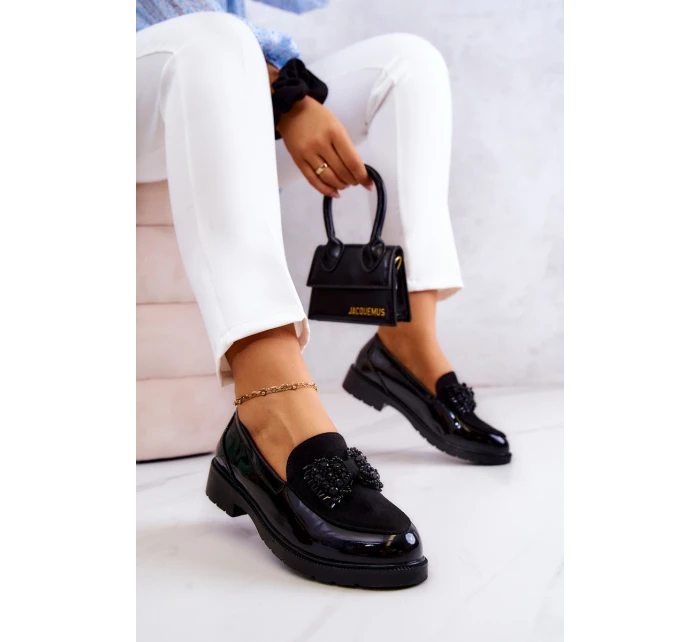 Elegantní Lakované Mokasíny Černé model 21578388 - S.Barski