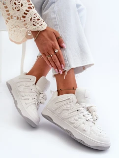 Dámské tenisky z ekologické kůže bílé model 21657149 - Boto