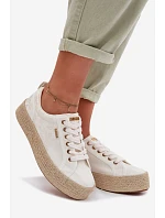 Dámské espadrilles Trampki na platformě Big Star TT274346 Ecru