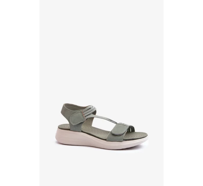 Dámske pohodlné sandále na suchý zips zelené Eladora Dámske pohodlné sandále na suchý zips zelené Eladora