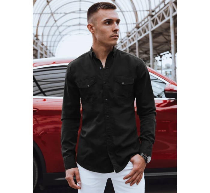 Pánská košile Jenille černá Dstreet DX2373