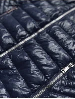 Tmavomodrá dámska prešívaná bunda (B9752)