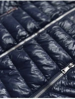 Tmavomodrá dámska prešívaná bunda (B9752)