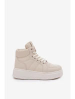 Vysoké dámské sneakers na platformě béžové model 21693386 - EVENTO Vysoké dámské sneakers na platformě béžové model 21693386 - EVENTO