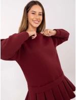 Šaty MI SK 3249.98 bordová Šaty MI SK 3249.98 bordová