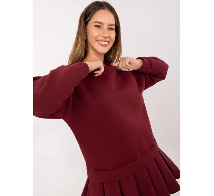 Šaty MI SK 3249.98 bordová Šaty MI SK 3249.98 bordová