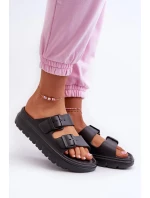 Dámske žabky / papuče 24SD97-5610 Black - NOVINKY