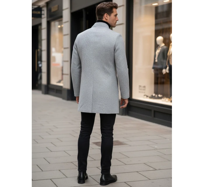 Pánský kabát šedý model 21963863 - Dstreet