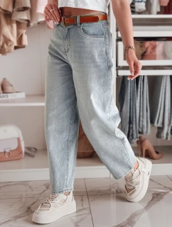 Dámske džínsové nohavice s opaskom NEWFLOVER modré FashionStreet UY2435