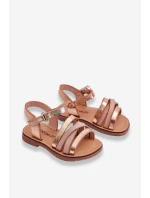 Dziecięce Sandały Z Paseczkami Różowe Złoto Isla