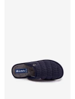 Pohodlná Pánská Domácí Obuv Pantofle model 21821662 Tmavě Modrá - Inblu