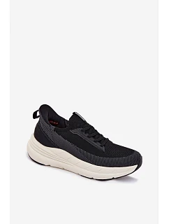 Pánska športová obuv Textilná obuv Slip-Ons na platforme Kobbo 102421 Black