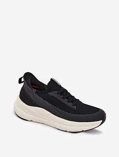Pánska športová obuv Textilná obuv Slip-Ons na platforme Kobbo 102421 Black