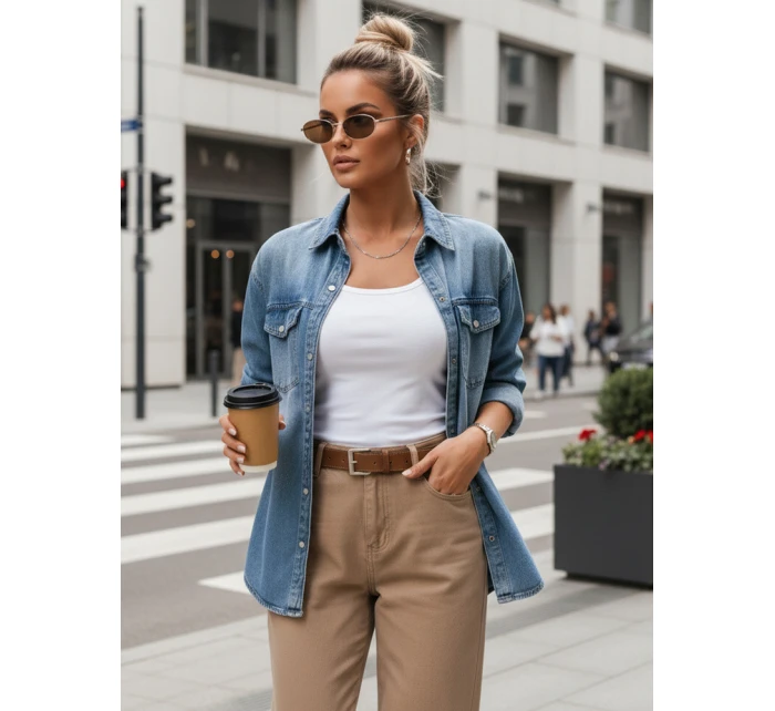 Dámská džínová košile oversize modrá Dstreet model 21987581 - FashionStreet