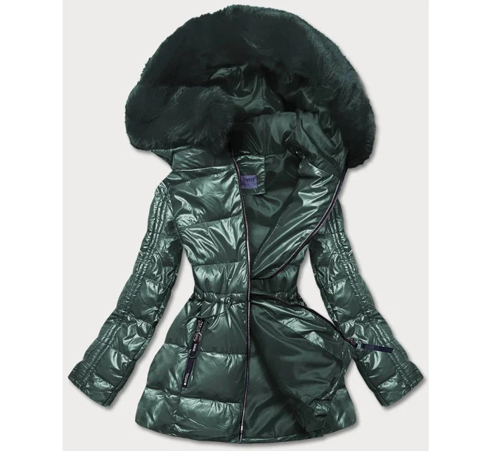 METALICZNA KURTKA DAMSKA ZIELONA model 21244026 - S'WEST