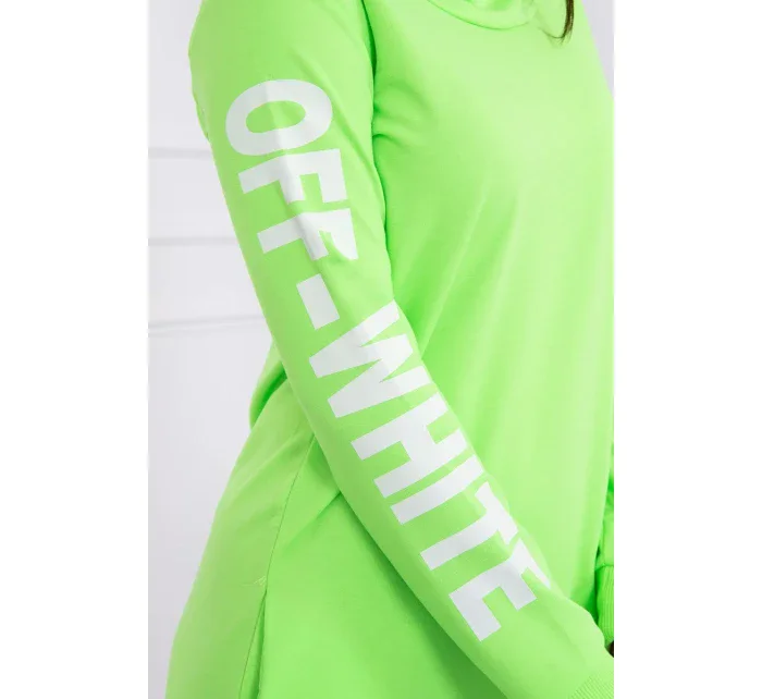 Biele zelené neónové šaty