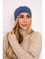 Milano fleecová čiapka K203 ecru+jeans