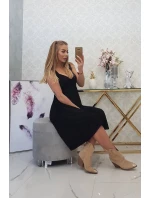 Šaty se širokými ramínky černé Šaty se širokými ramínky černé