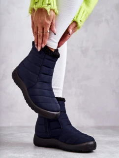 Damskie Ocieplane Śniegowce Granatowe Mezyss