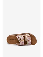 Kožené vzorované pantofle s řemínky Maciejka P7537-39 Multikolor