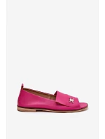 Kožené elegantné baleríny 1865 pink - Zazoo