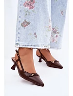 Sandále na podpätku model 227446 Krok vo veľkom štýle