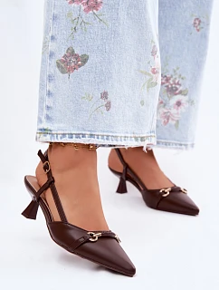 Sandále na podpätku model 227446 Krok vo veľkom štýle