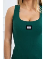 Rebrovaná blúzka s blúzkou zelená