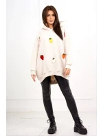 Zateplená mikina s model 19049178 motivem béžová melanž - K-Fashion Zateplená mikina s model 19049178 motivem béžová melanž - K-Fashion