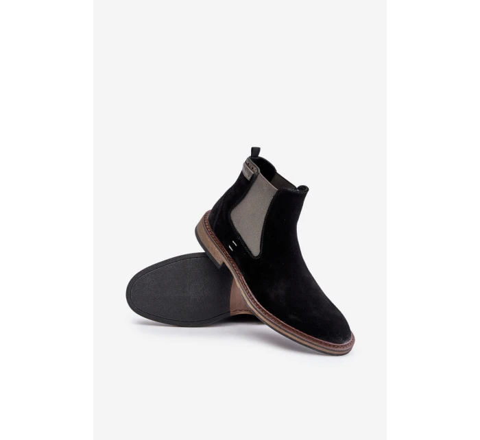 Semišové Boty Chelsea Pánské Big Star model 21671565 Černé - Big Star Shoes