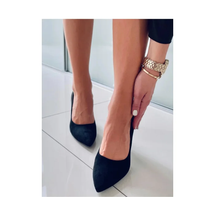 Dámske lodičky na podpätku NF-84P čierne - SEASTAR Dámske lodičky na podpätku NF-84P čierne - SEASTAR